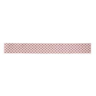 Pink black polka dot satin ribbon