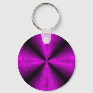 Pink Black Rainbow in Elephant Skin Leather Optik Keychain