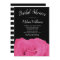 Pink & Black Rose Bridal Shower Invitations