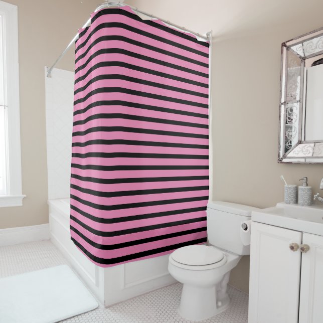 Pink Black Stripes Lines Patterns Girly Custom (In Situ)