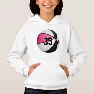 pink black team colours jersey number basketball