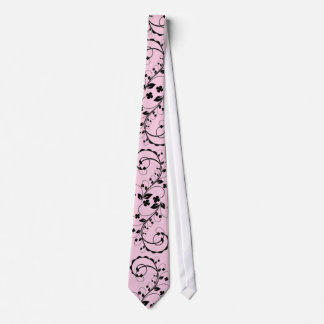 pink & black tie