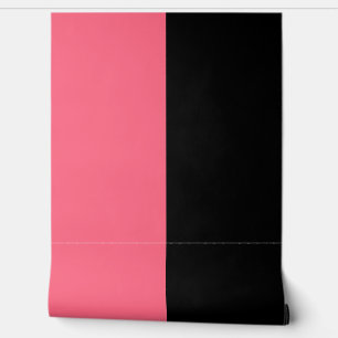 Pink Black Vertical Big Stripes Pattern  Wallpaper