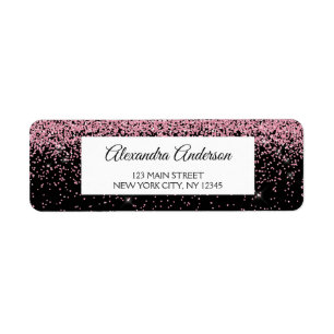 Pink Black Wedding Glitter and Sparkle