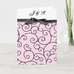 Pink & Black Wedding invitation