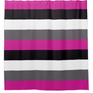 Pink, Black, White and Grey Stripes