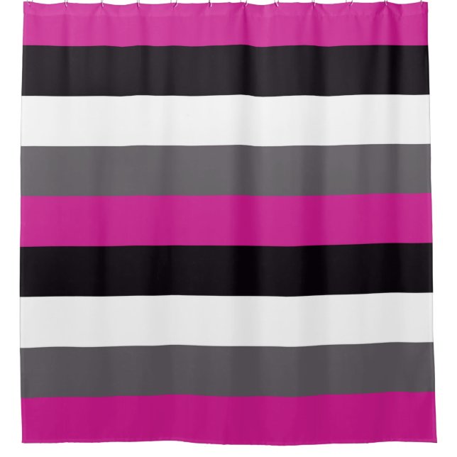Pink, Black, White and Grey Stripes  (Front)