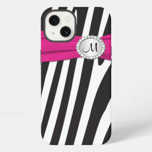 Pink, Black, White Zebra Striped iPad Air Case