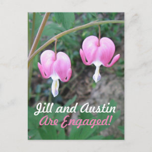 Pink Bleeding Hearts Engagement Announcement