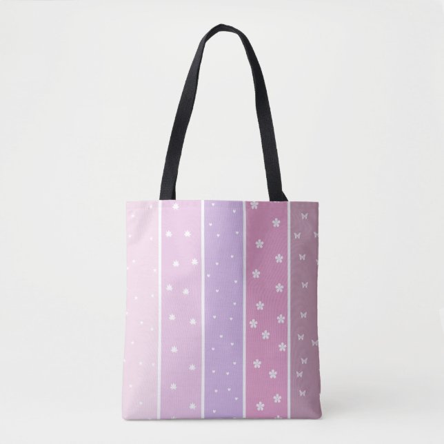 Pink bling cute tote bags  (Front)
