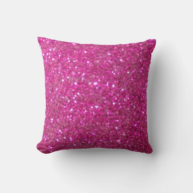 Pink Bling, shiny and sparkling Throw Pillow (Front)