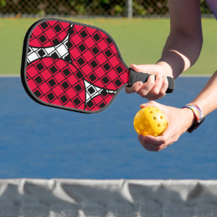 Pink Blob Harlequin Pickleball Paddle