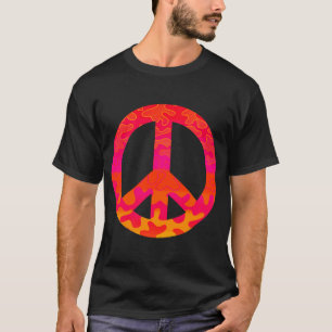 Pink blobs Peace Symbol T-Shirt