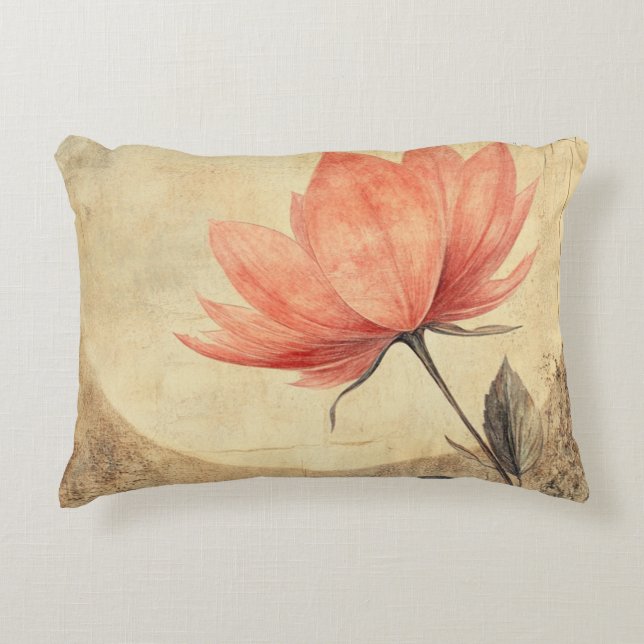 Pink Bloom & Moonlit Serenity Accent Pillow (Front)