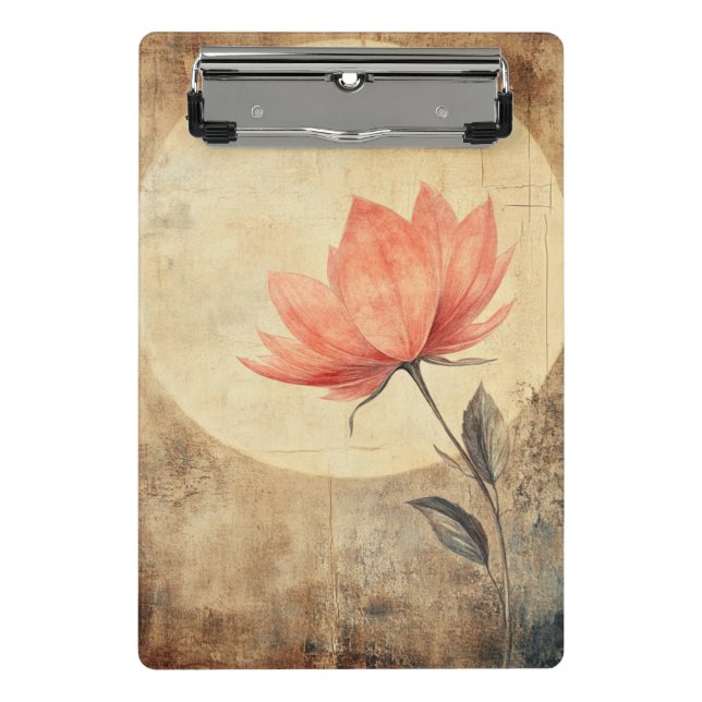 Pink Bloom & Moonlit Serenity Mini Clipboard (Front)