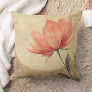 Pink Bloom & Moonlit Serenity Throw Pillow