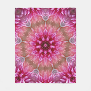 Pink Blooming flowers Fleece Blanket