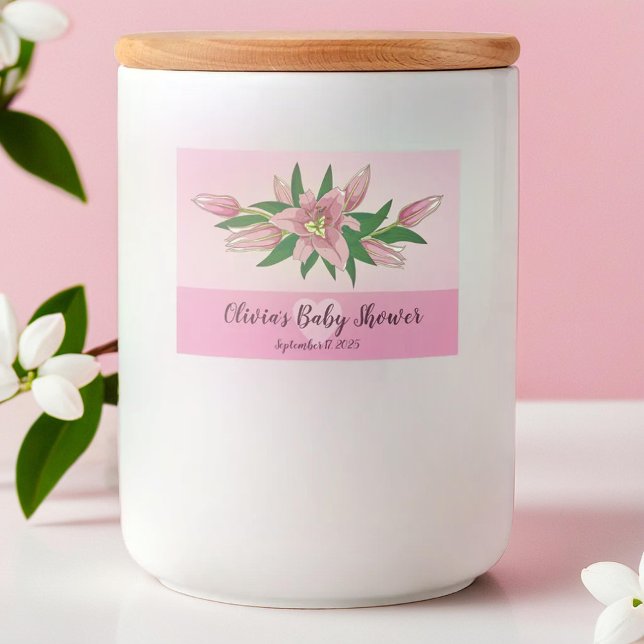 Pink Blooming Lily  Food Label (Pink Blooming Lily Food Label)