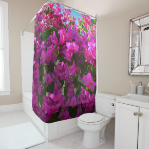 Pink Blooms Bougainvillaea Flowers, Shower Curtain