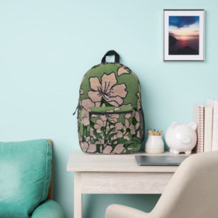 Pink Blossom Cascade Printed Backpack