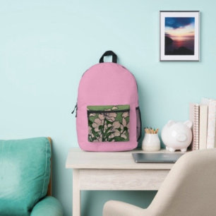 Pink Blossom Cascade Printed Backpack