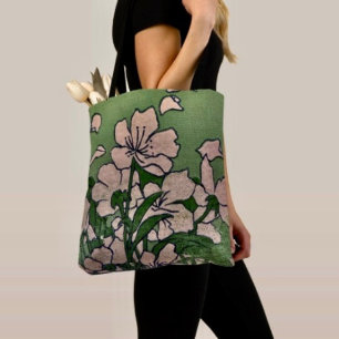 Pink Blossom Cascade Tote Bag