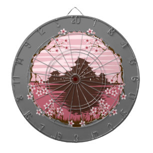 Pink Blossom Dartboard