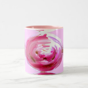 Pink Blossom Delight Two-Tone Coffee Mug