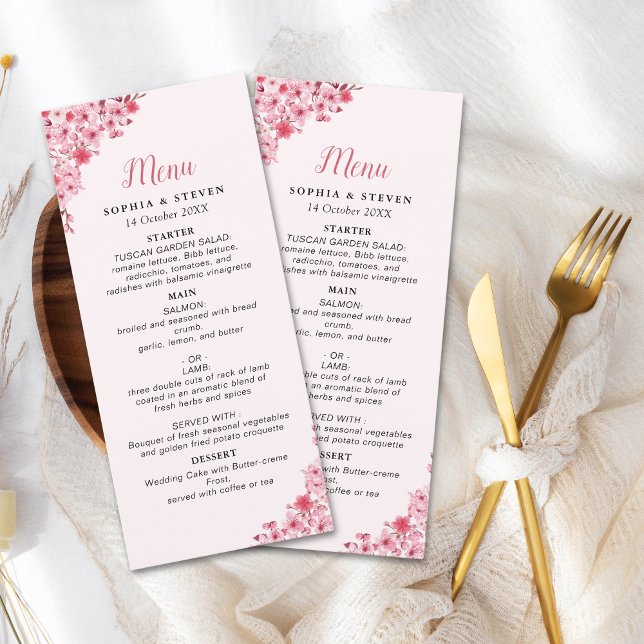 Pink Blossom – Elegant Sakura Flowers Wedding Program (Creator Uploaded)