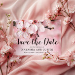 Pink Blossom Floral Wedding Save the Date Postcard<br><div class="desc">Elegant spring save the date postcard featuring beautiful pink blossom flowers and a wedding save the date template that is easy to personalize.</div>