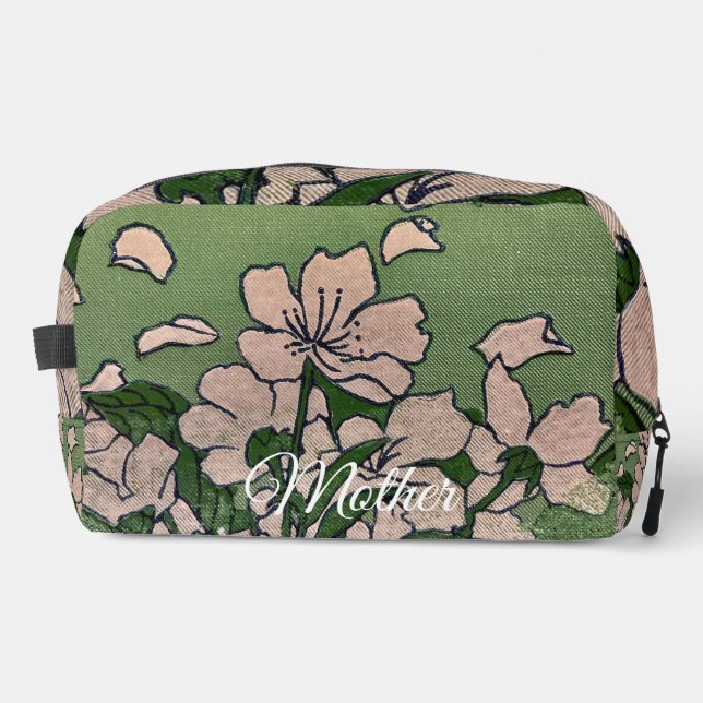 Pink Blossom Green  Dopp Kit (Front)