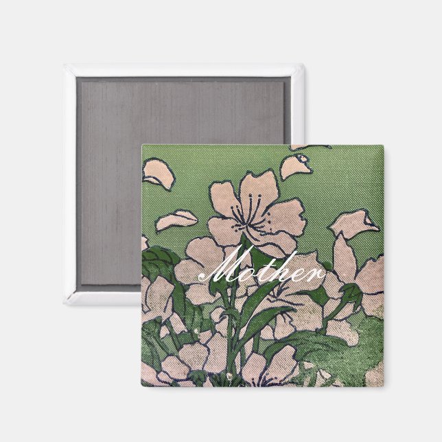 Pink Blossom Green  Magnet (Front/Back)