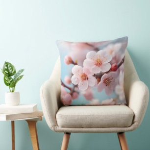 Pink Blossom Magic Throw Pillow
