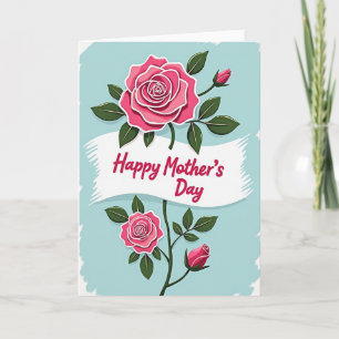 Pink Blossom Mothers Day Art Card