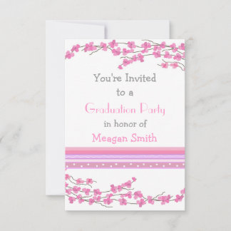 Pink Blossom Party Invitation