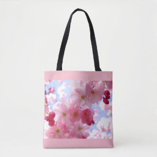 Pink blossom tote bag