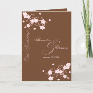 Pink Blossom Wedding Invitation Announcement