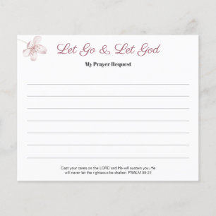 Pink Blossom Women's Prayer Request Card