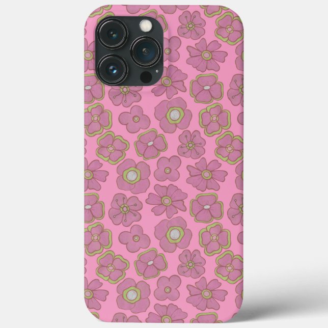 Pink Blossoms Floral Case-Mate iPhone Case (Back)