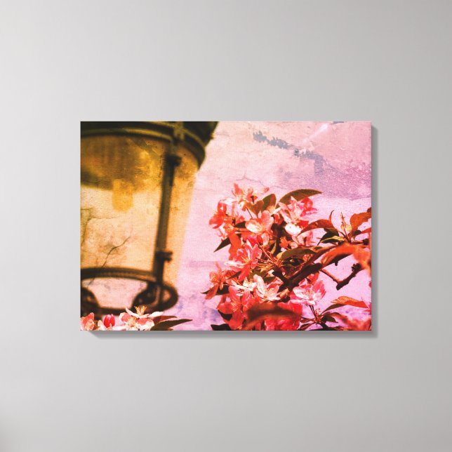Pink Blossoms, Lamp Acrylic Wall Art (Front)