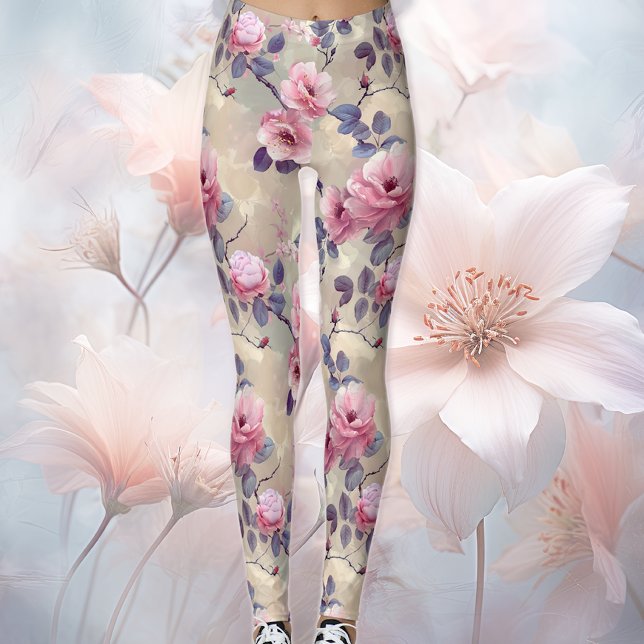 Pink Blossoms Leggings (Creator Uploaded)