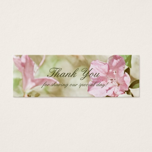 Pink Blossoms Mariage TinyThank You Cartes (Devant)