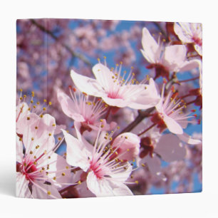 Pink Blossoms Spring Personalized binders Flowers