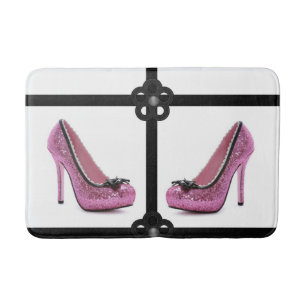 pink blowdryer bathroom bathmat