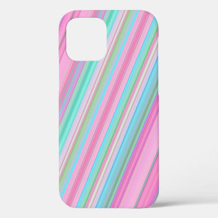 Pink Blue Abstract  iPhone 12 Case