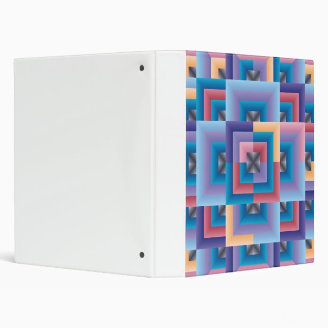 Pink Blue Abstract Quilt Binder (Background)