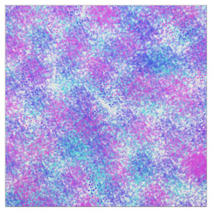 Pink, Blue, and Aqua Abstract Splatter Fabric