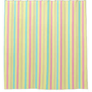 Pink, blue and brown stripes on yellow
