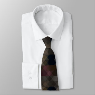 pink blue and coffee bean geometric tie