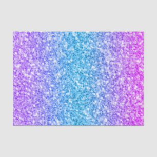 Pink, blue and purple gradient glitter texture tissue paper